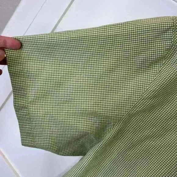 Columbia botton up short Sleeve Shirt green white pattern light weight Size: L - Picture 6 of 12